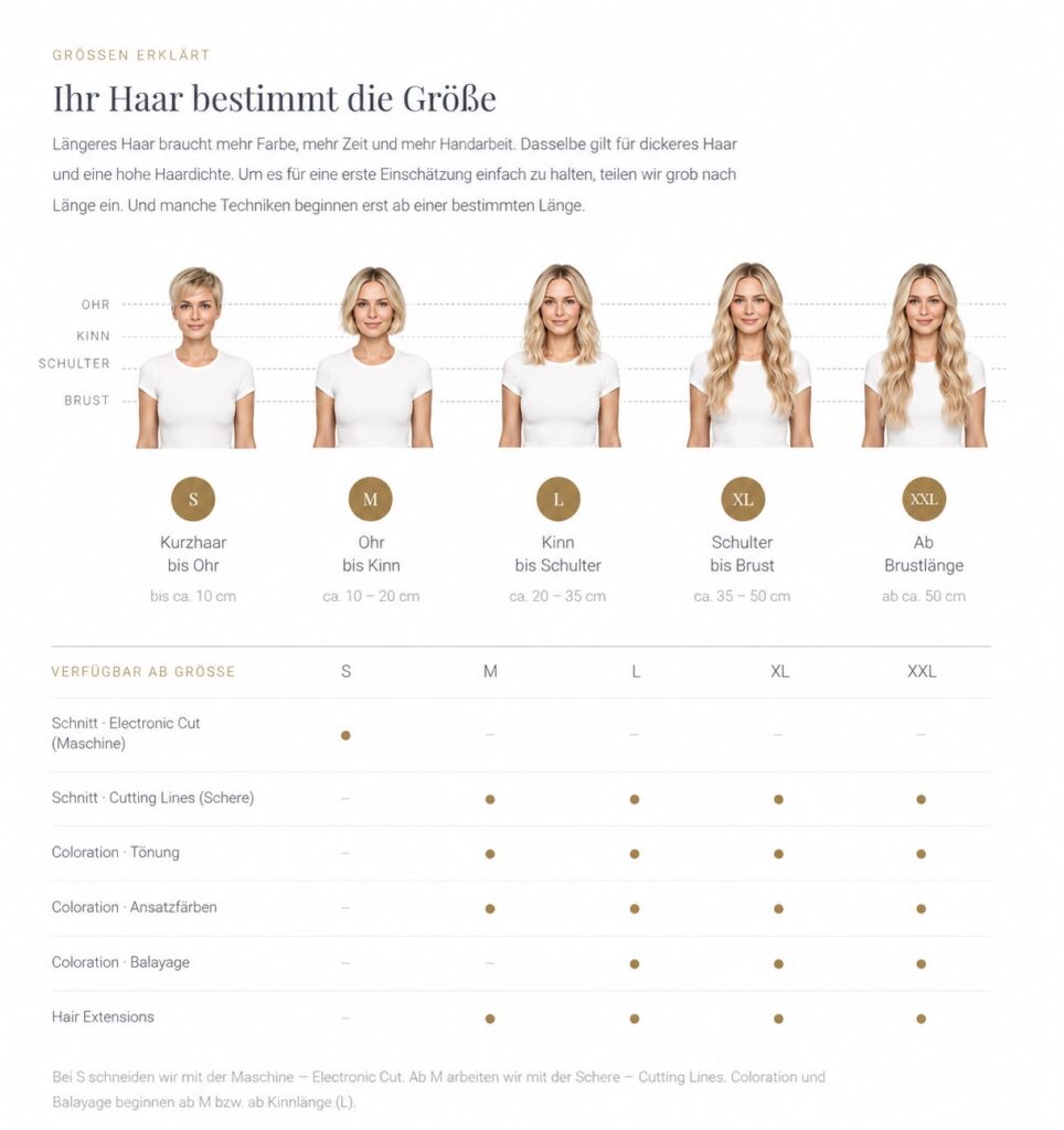 Vorias Größen erklärt in einem Schaubild inkl. Einsortierung, welche Leistung sich bei welcher Größe eignet.